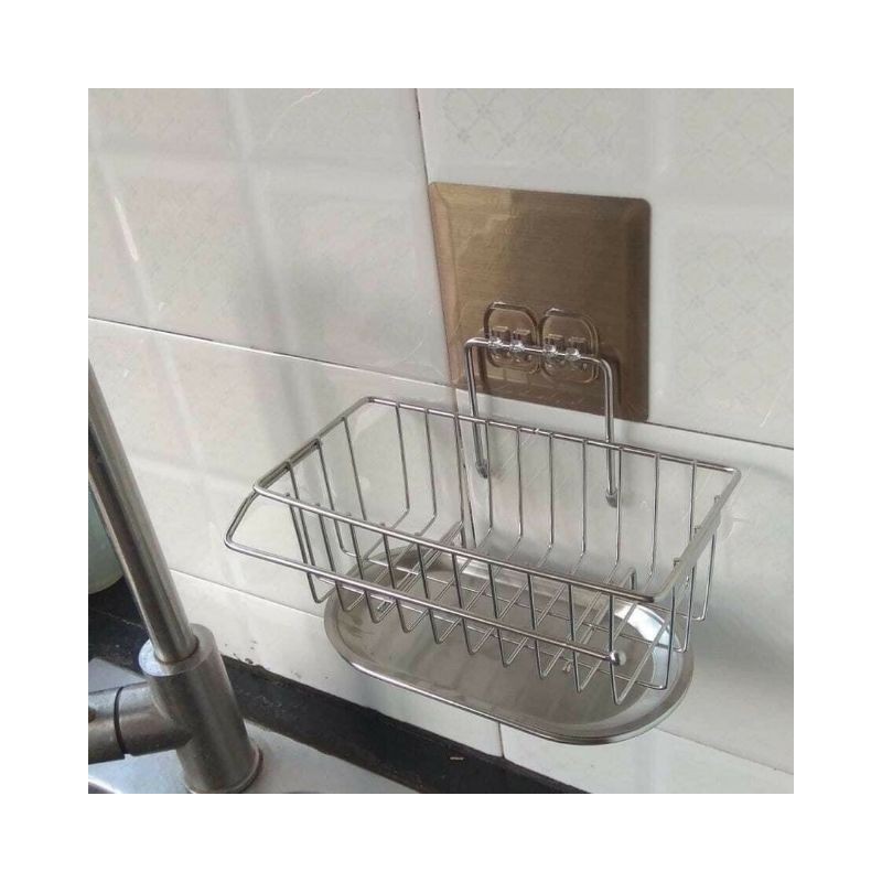 Kệ, Giỏ Đựng Miếng Rửa Bát INOX Dán Tường