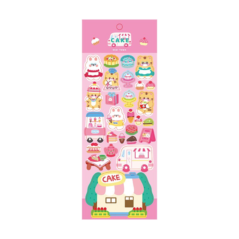 Set 3 tấm hình dán chủ đề phim hoạt hình xinh xắn