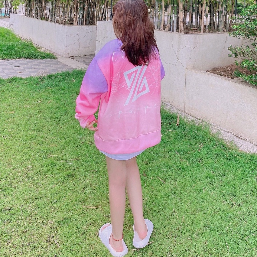 Áo Khoác Cardigan 3D Loang Màu Chữ Z Hồng Tie Dye Oversize Ulzzang Unisex Dáng Rộng Nam Nữ - MM
