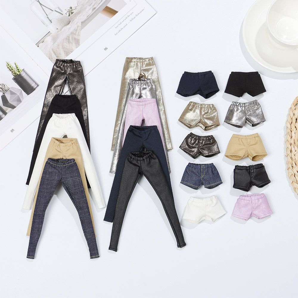 Quần short/ Quần dài da PU co giãn tốt thời trang 20 màu sắc tùy chọn dành cho búp bê 1/6