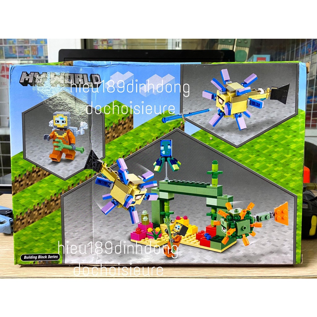Lắp ráp xếp hình non Minecraft My World Khu Trận Chiến Giám Hộ Dưới Đáy Biển 21180 60156