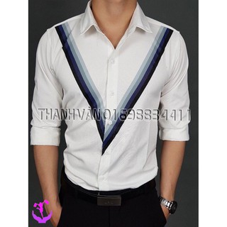 Áo sơ mi nam dài tay in 3d form hàn quốc giá tốt -3098