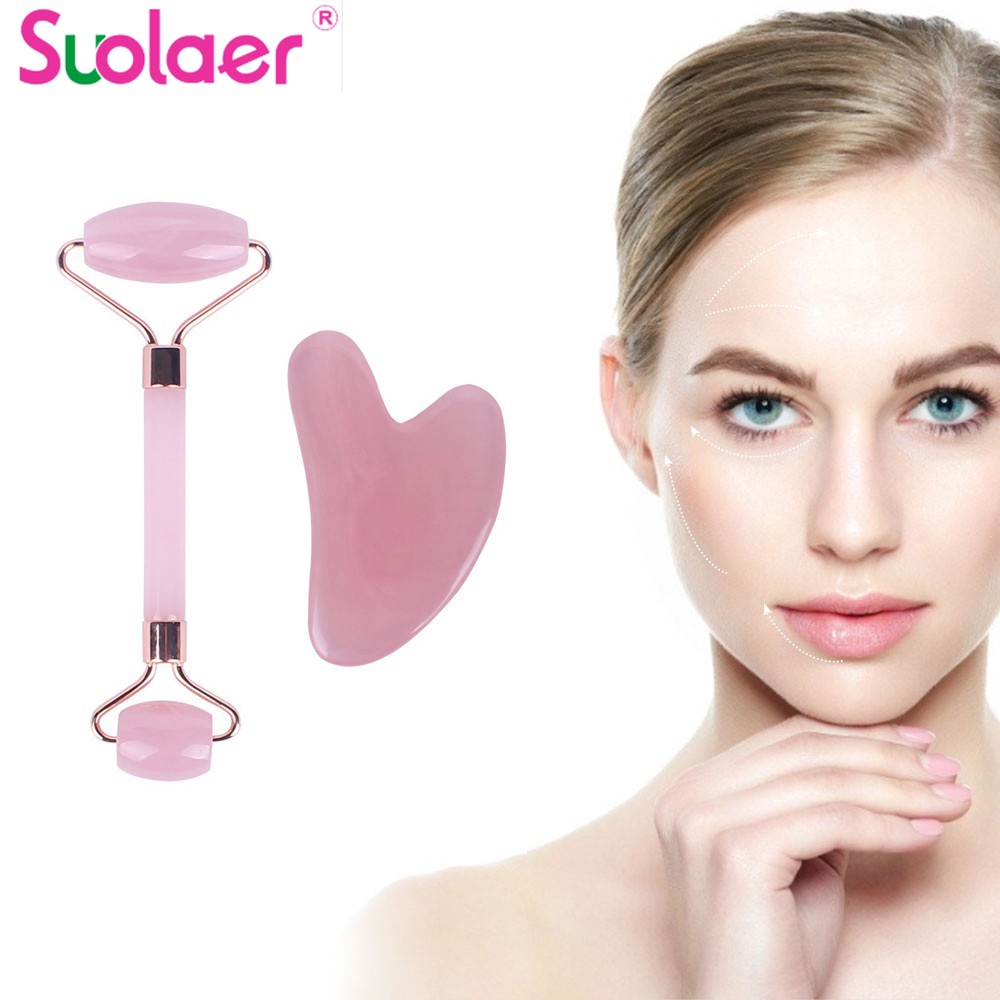 Set thanh lăn + tấm mát xa SUOLAER chăm sóc da mặt/ cơ thể