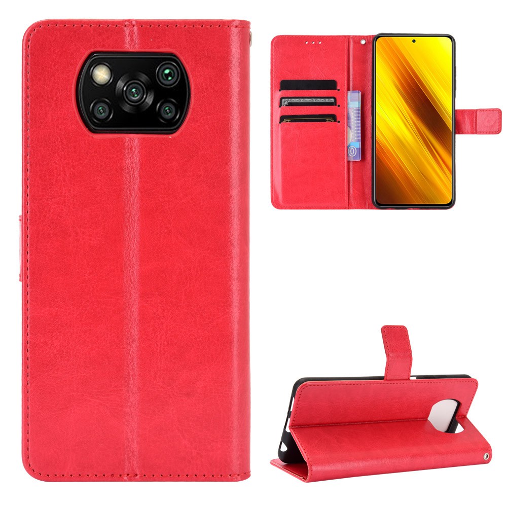Sang Trọng Bao Da Điện Thoại PU Nắp Gập Tích Hợp Ví Kèm Ngăn Đựng Thẻ Cho POCO X3 NFC PocoX3 Pro Ốp