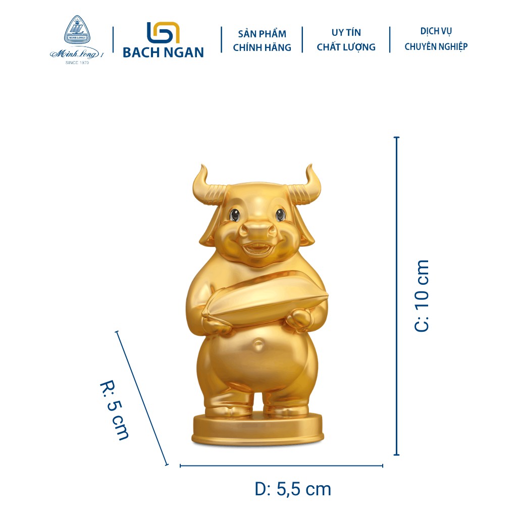 Tượng Trâu Như Ý 10cm Sứ Minh Long nhiều màu, đẹp, sang trọng, quà tặng cao cấp, trang trí nhà cửa, ô tô