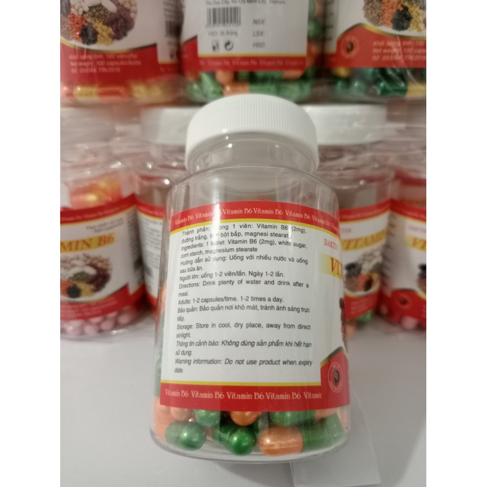 VITAMIN B 6 Chai 100 viên