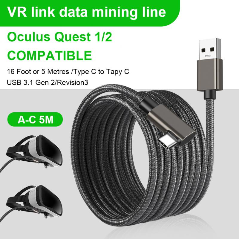 Dây Cáp Sạc Nhanh 5m Cho oculus quest 1 2 usb 3.0 oculus quest 2 vr usb type a Sang c vr