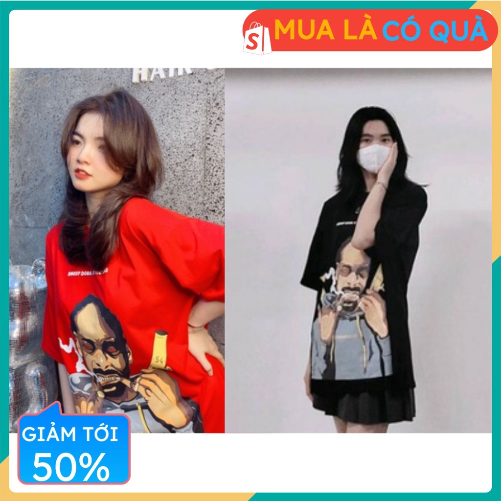 Áo thun nam nữ form rộng Snoop Dog Kingshopc, áo phông unisex tay lỡ basic phong cách Hàn siêu chất