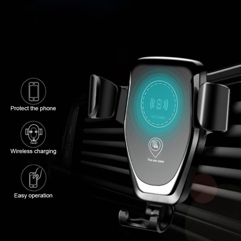 Sạc không dây kiêm giá đỡ điện thoại thông minh trên xe ô tô (car wireless fast charger) | BigBuy360 - bigbuy360.vn