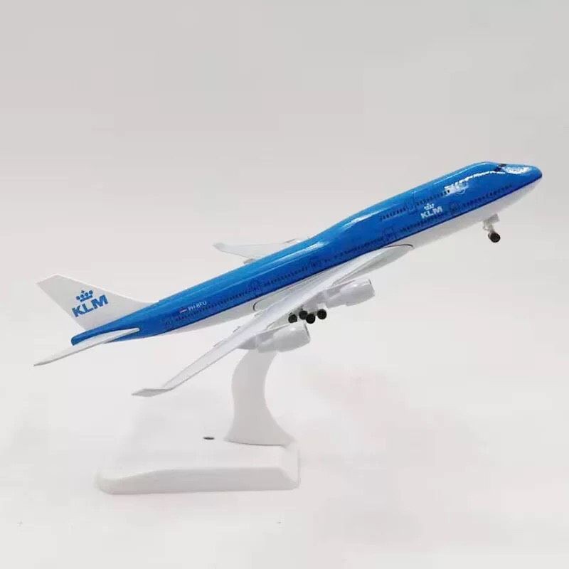 MÔ HÌNH MÁY BAY KLM KIM LOẠI 20CM