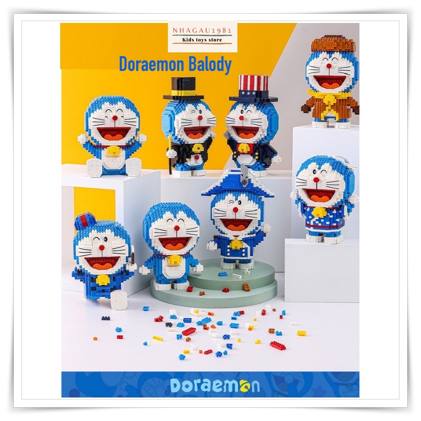 Đồ Chơi Lắp Ráp Doremon Múa Lân Bộ Sưu Tập Doraemon Hãng Balody LP Shop NHAGAU1981