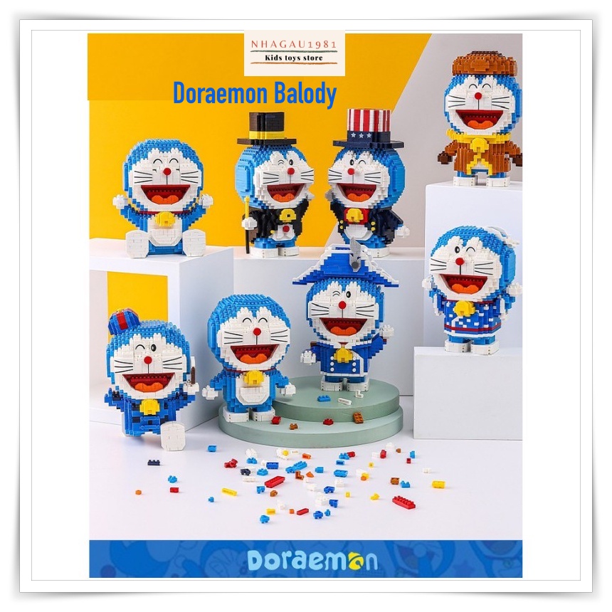 Đồ Chơi Lắp Ráp Doremon Múa Lân Bộ Sưu Tập Doraemon Hãng Balody LP Shop NHAGAU1981