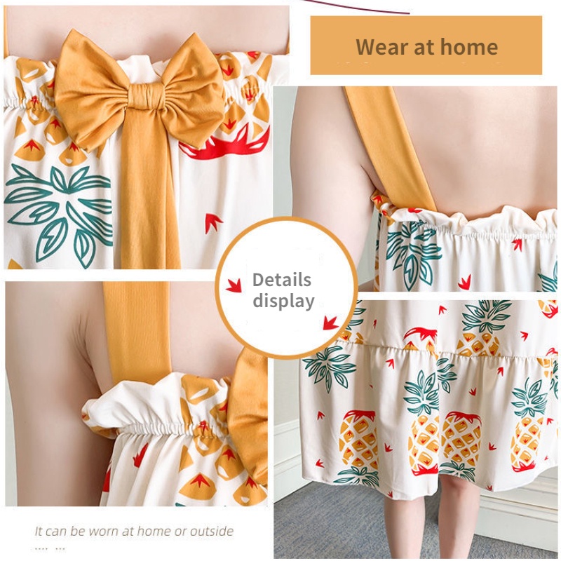 Đồ ngủ Hai Dây Dáng Rộng Họa Tiết Hoạt Hình Thời Trang Mùa Hè Cho Nữ