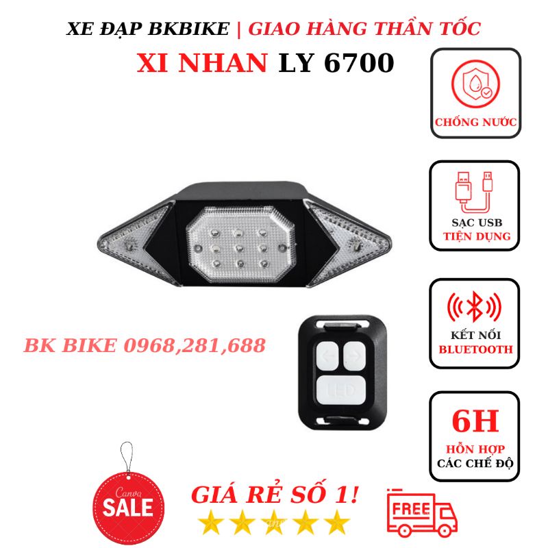 Đèn Xi Nhan Xe Đạp LY 6700 - Kết Nối Không Dây