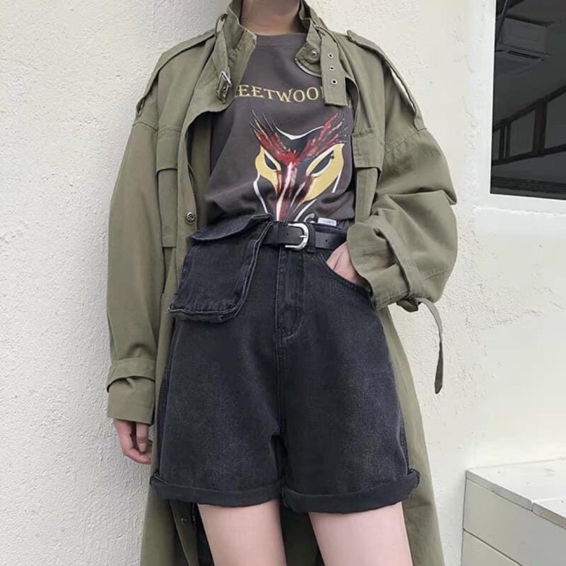 Quần ngố Jeans 4 màu kèm túi JEANS siêu đẹp