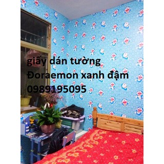 giấy decal dán tường doremon xanh đậm