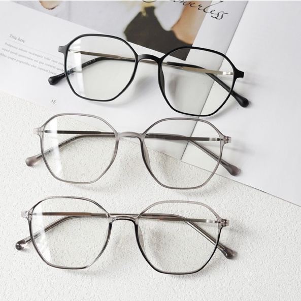 Mắt kính VIENDO gọng vuông tròng đổi màu chống ánh sáng xanh có thể chỉnh độ cận