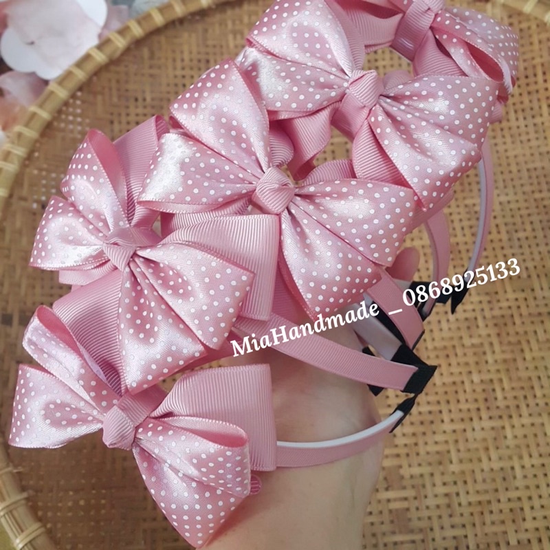 Bờm tóc cho bé - bờm tóc cho bé đính nơ họa tiết dễ thương cho bé  Bờm handmade cho bé