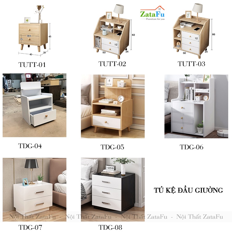 Tủ Kệ Đầu Giường Gỗ MDF
