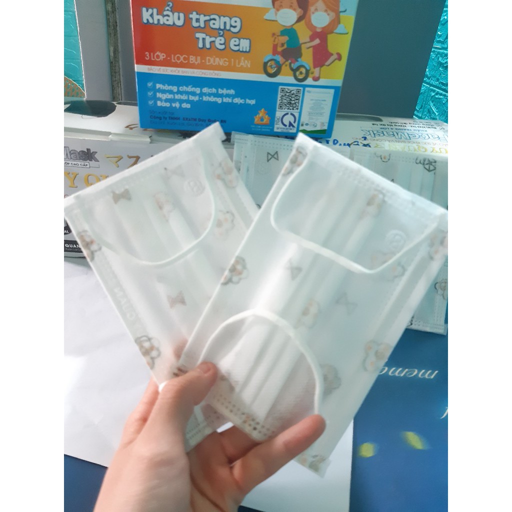 [Sale 3 Ngày] Khẩu Trang Y tế Cho Bé 2,5-10 Tuổi Mask Duy Quân Xuân Lai Nhiều Họa Tiết Quai Bền Chắc Chắn Hộp 50 Cái | BigBuy360 - bigbuy360.vn