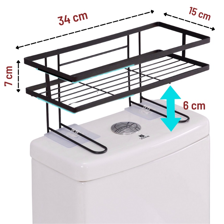 Kệ Để Đồ Nhà Tắm Bằng Sắt Thép Không Rỉ Có Chân Tiện Lợi, Kệ Gác Bồn Xả Nước Toilet 1 Tầng