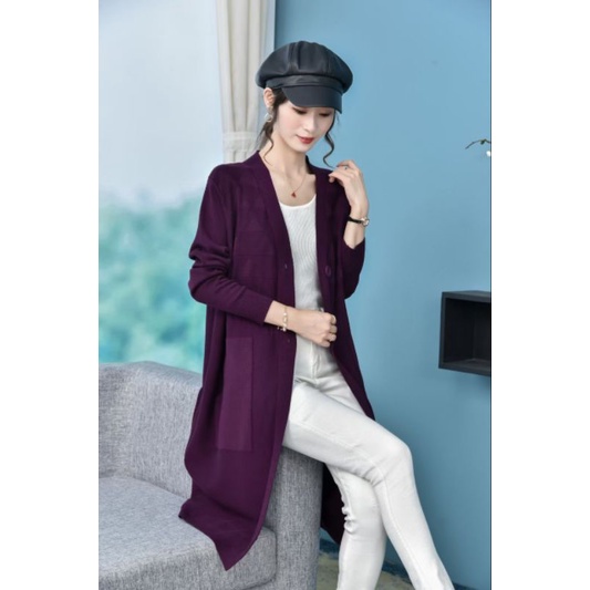 Áo khoác cardigan len dáng dài hàng đẹp mẫu mới.