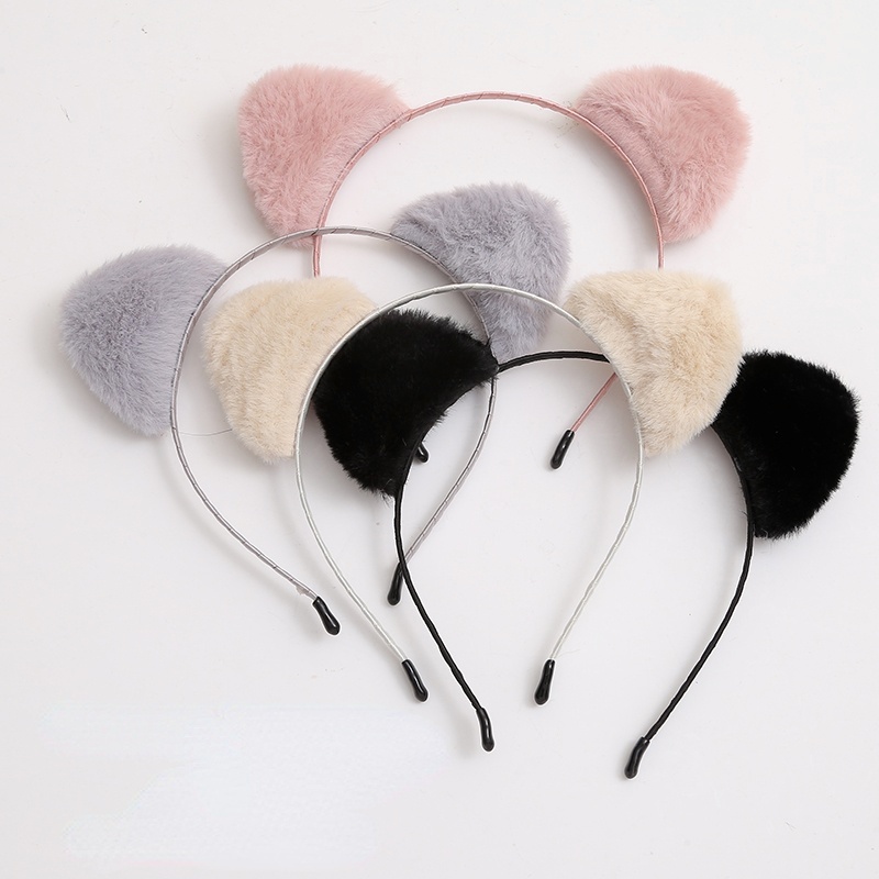 Băng đô cài tóc thiết kế tai mèo phong cách Hàn Quốc 2021 đáng yêu thời trang