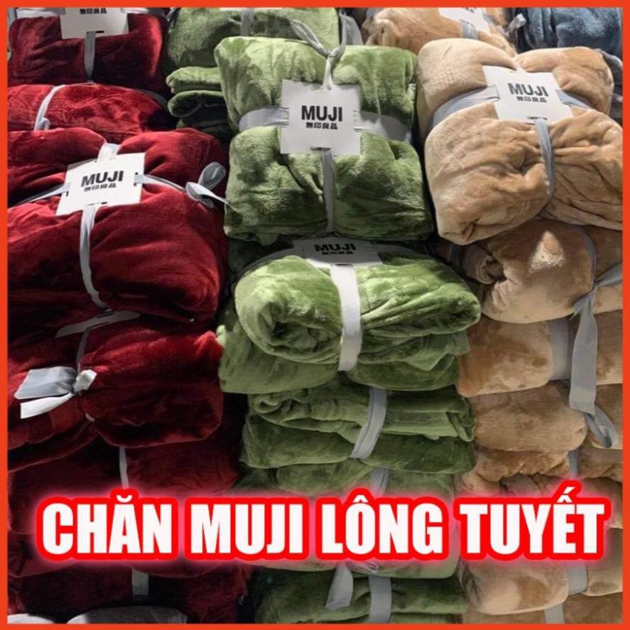 Chăn lông tuyết Muji 2 lớp siêu mềm mịn 2m x 2m3