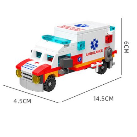 BỘ ĐỒ CHƠI XẾP HÌNH LEGO 6 IN 1 137 CHI TIẾT XE CỨU THƯƠNG