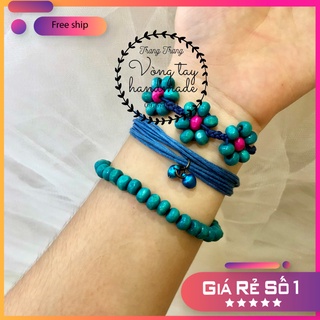 Combo 3 chiếc vòng tay handmade màu xanh da trời xinh