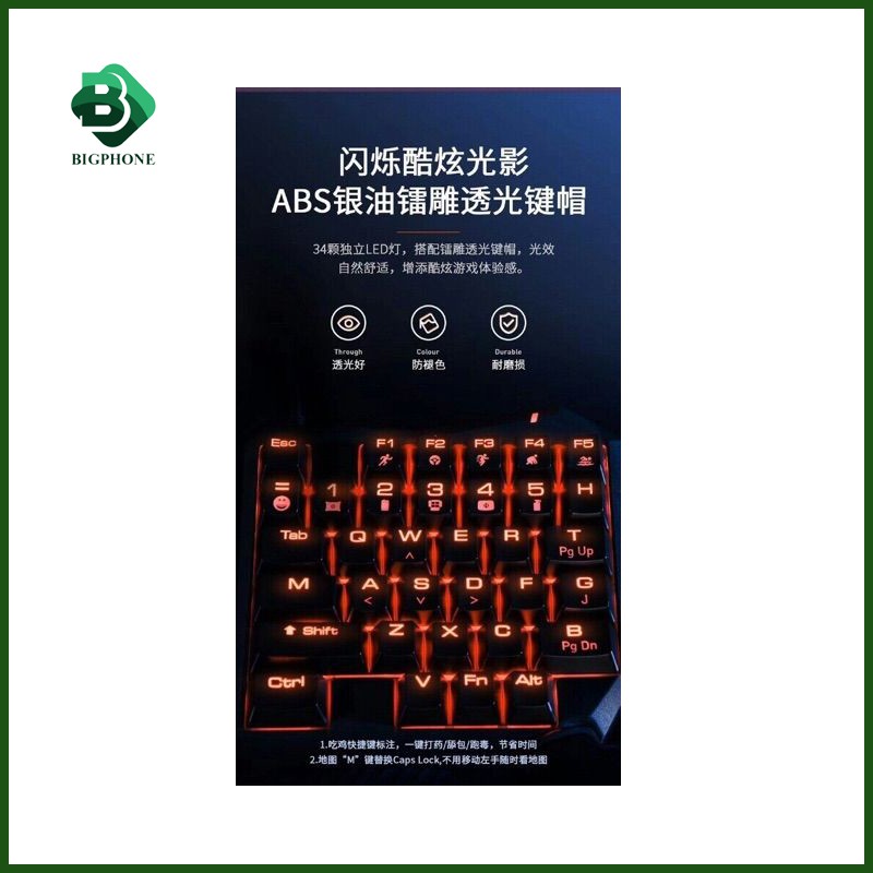 Bàn phím chơi game một tay Baseus GAMO.