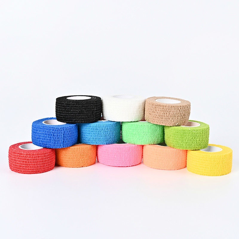 Băng keo thể thao, dán cơ cố định khớp và dây chằng loại 2,5cm màu cam nhạt