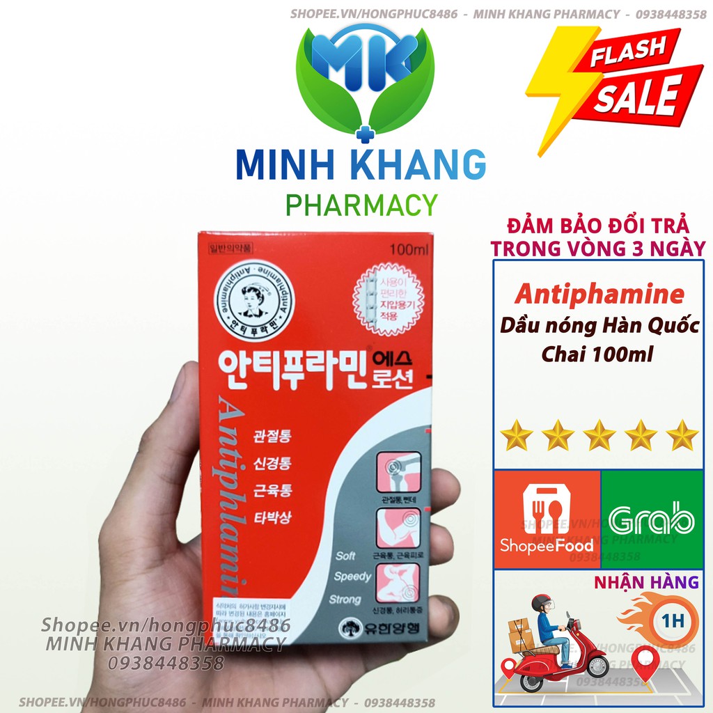 Dầu Nóng Xoa Bóp Antiphlamine ⚡Chính Hãng⚡ - Hàn Quốc 100ml giảm đau tức thì