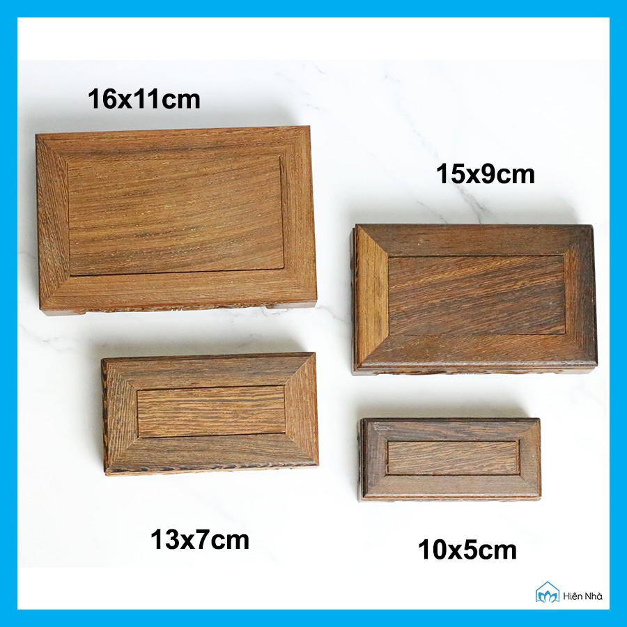Đế gỗ tròn, vuông, hình chữ nhật trưng bày Lư xông trầm. Kỷ tròn, kỷ vuông đặt bằng gỗ tự nhiên - Trong Nhà