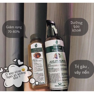 [COMBO DÙNG THỬ] - GỘI + TINH CHẤT THẢO DƯỢC PHỤC HỒI TÓC NATURAL COMESTIC HANDMADE