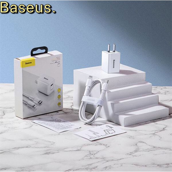 [Mã 11ELSALE hoàn 7% đơn 300K] Bộ sạc iPhone 11 Quick Charger PD 3.0 18W chính hãng Baseus