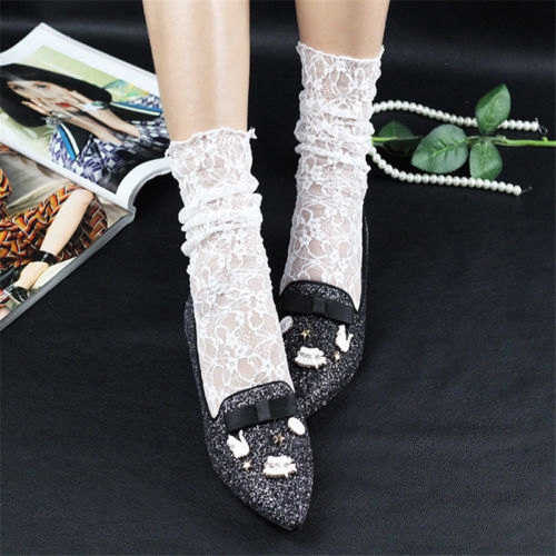 Tất nữ cổ cao thiết kế phối ren thời trang xinh xắn