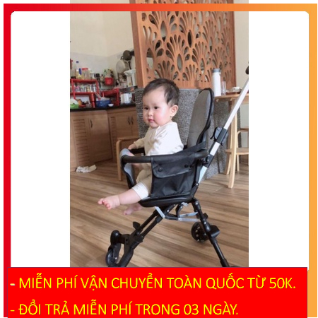 Xe đẩy gấp gọn đảo 2 chiều khoá bánh xe