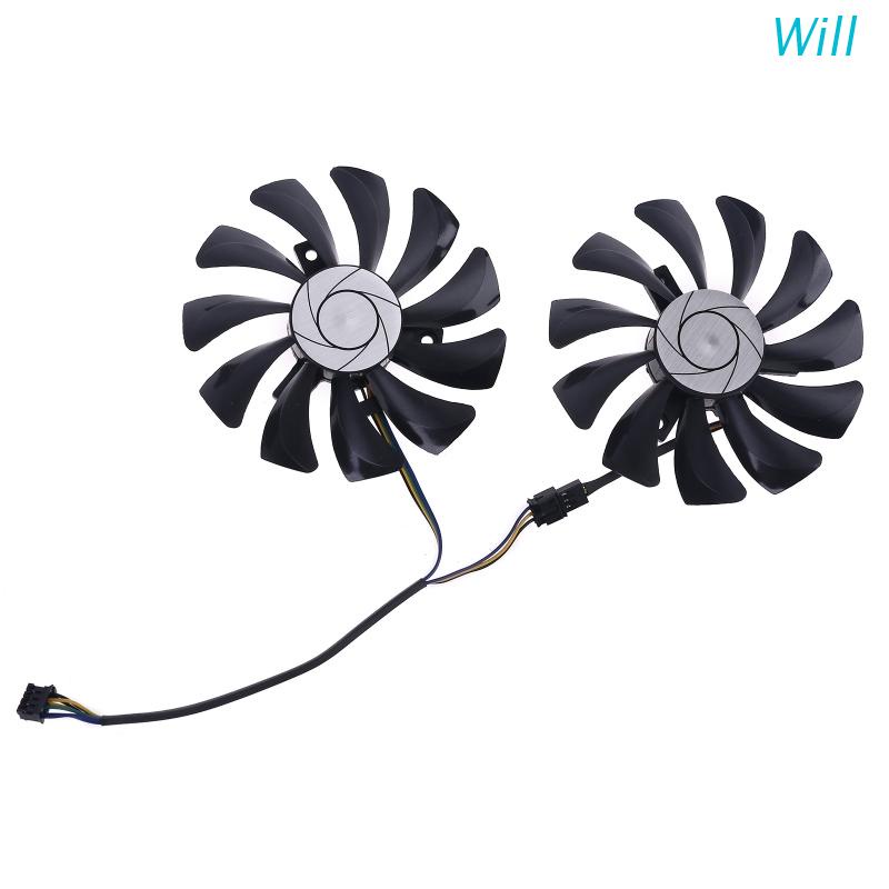 Will 1 Pair 85mm HA9010H12F-Z 4Pin Cooler Fan Replacement for MSI GTX 1060 OC 6G GTX 960 P106-100 P106 GTX1060 GTX960 Graphics Card Fan