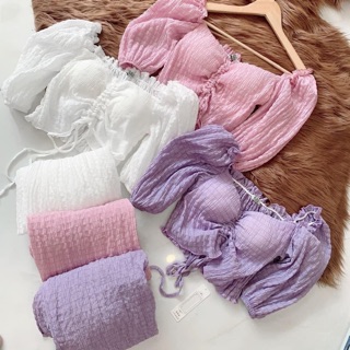 Combo 1 set trắng + 1 đầm trắng Thuỷ Đàm
