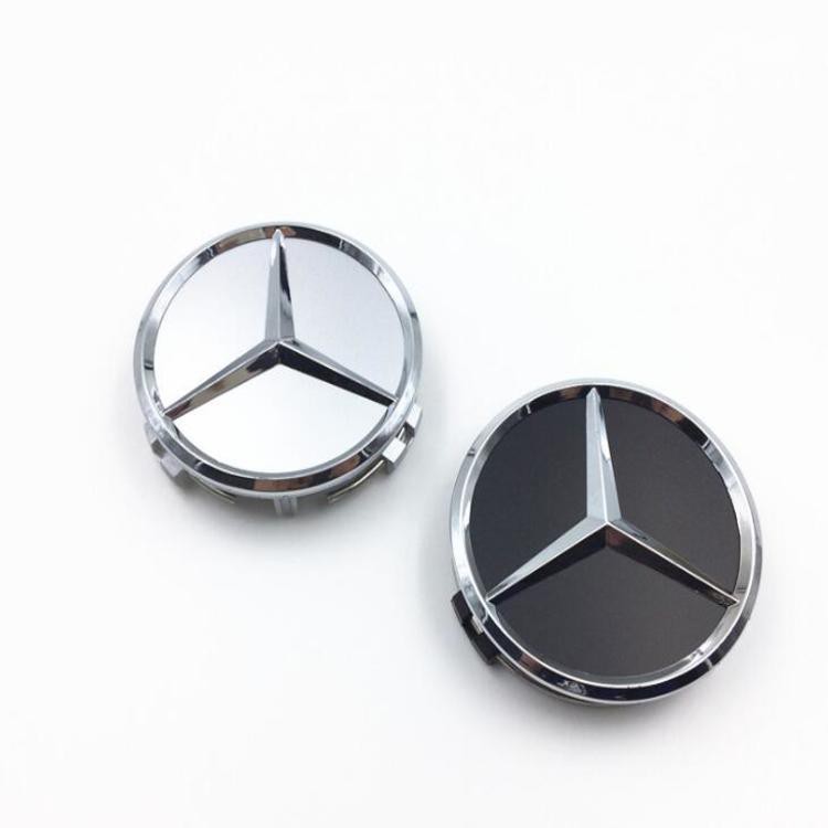 Biểu tượng logo Mercedes Benz chụp mâm, vành, bánh xe ô tô đường kính 75MM/ Mã sản phẩm BENZ75