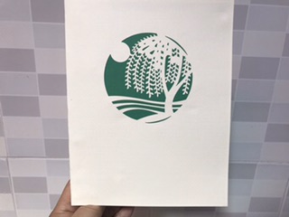 Thiệp 3d cây liễu