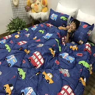 Chăn Hè Trần Bông Cotton Poly Mẫu Ô TÔ XANH CHO BÉ TRAI Siêu rẻ đẹp, uy tín, chất lượng cao