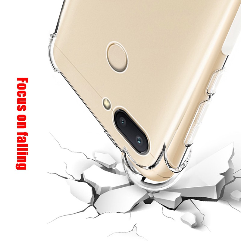 Ốp lưng trong suốt cho Xiaomi poco F1 mi8 SE A1 Redmi 6A 5plus Note 5 Pro | BigBuy360 - bigbuy360.vn