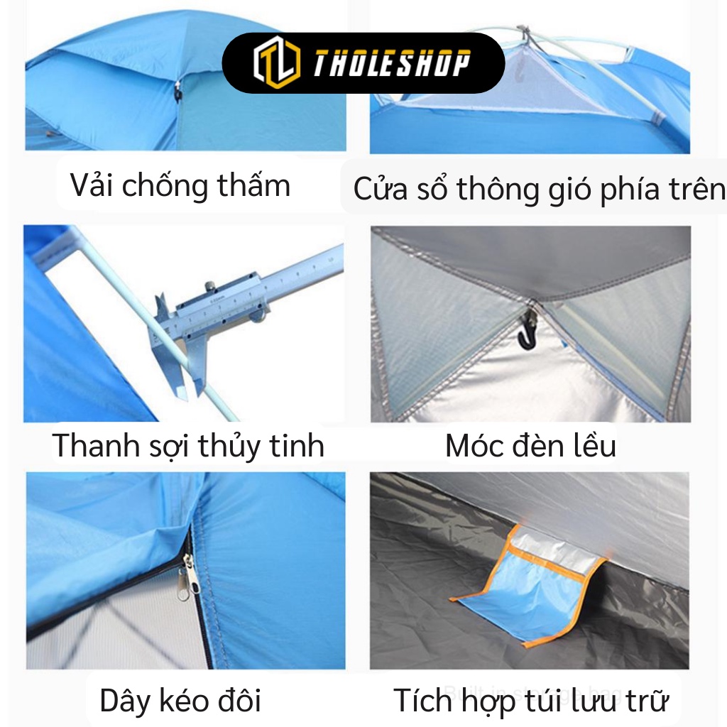 Lều Cắm Trại - Lều Du Lịch Tự Bung 2-3 Người Chống Tia UV, Dễ Dàng Đem Theo 10442