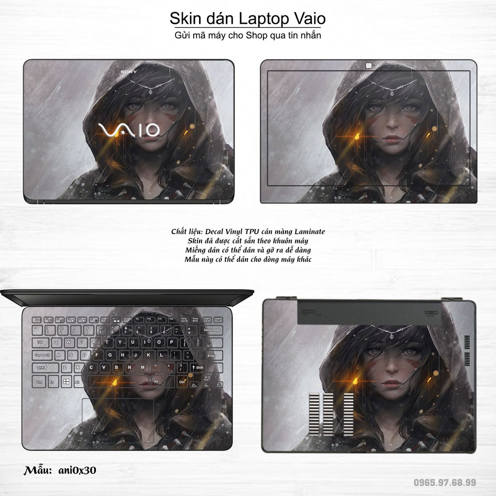 Skin dán Laptop Sony Vaio in hình Anime image (inbox mã máy cho Shop)