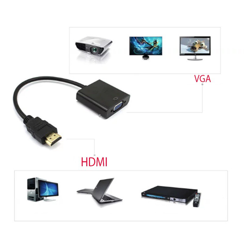 [Mã ELHACE giảm 4% đơn 300K] Cáp HDMI TO VGA CỔNG CHUYỂN HDMI RA VGA ( HDMI TO VGA )