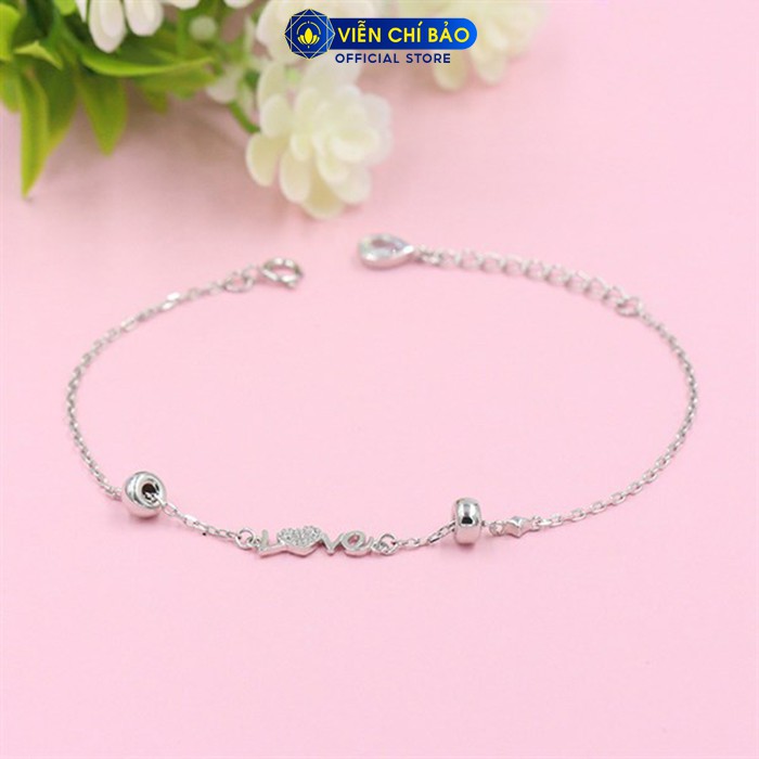 Lắc tay bạc nữ chữ Love chất liệu bạc 925 thời trang phụ kiện trang sức nữ thương hiệu Viễn Chí Bảo L400105