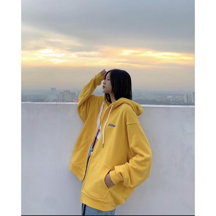 Áo Khoác Hoodie Form Rộng POWER Khóa Kéo Unisex - VIETCENTRE