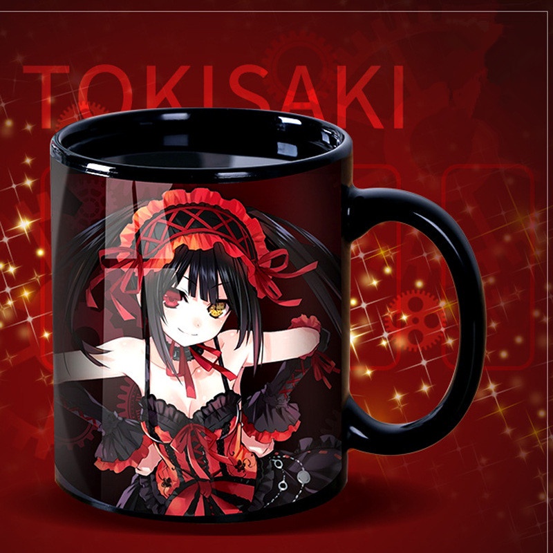 Cốc Sứ Uống Nước Thay Đổi Màu Sắc Họa Tiết Anime DATE A LIVE Tokisaki Kurumi Nightmare